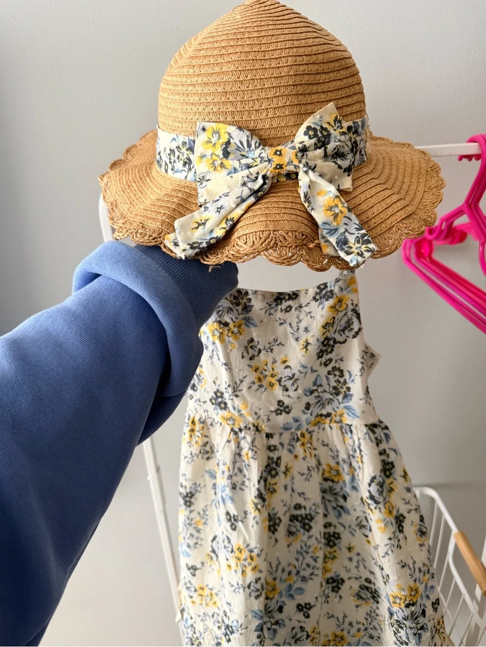 Joie Girls Floral Sundress in Yellow, Blue & Cream